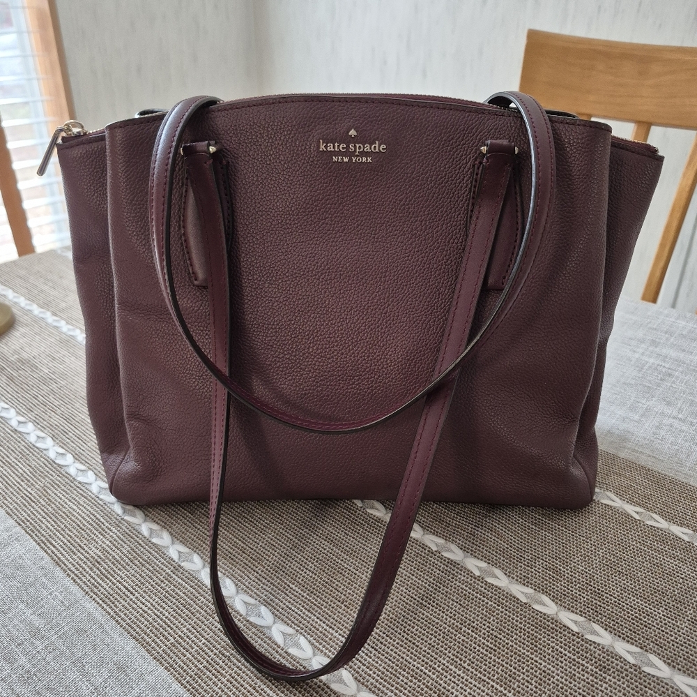 Kate Spade Monet Large Leather Shoulder/Tote/Document Bag 12.5"X5"X10"